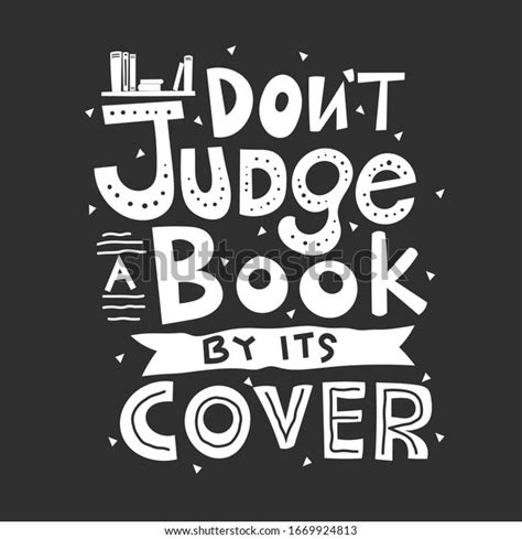 Dont Judge Book By Cover Quote Stock Vector Royalty Free Shutterstock