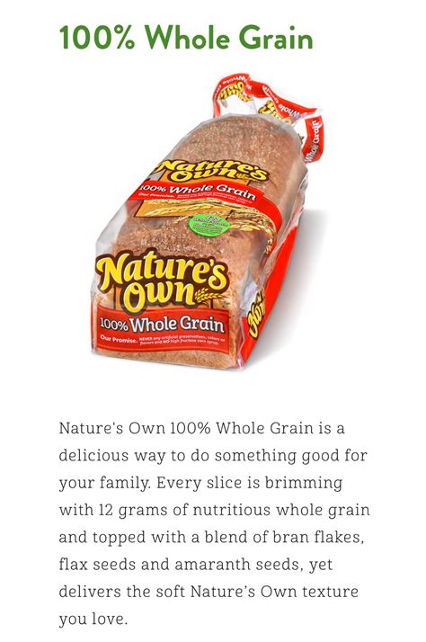 Natures Own Whole Grain Bread —