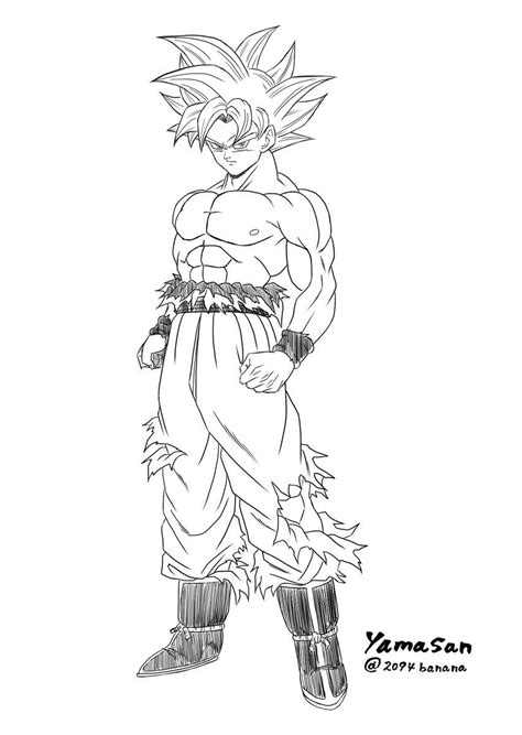 I really likee it when i saw it this morning but something about seeing it colored made me realize how horrible it is anatomically. Mastered Ultra Instinct Goku | Desenhos dragonball ...