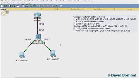 Cisco CCNA Packet Tracer Ultimate Labs Router On Stick Lab Can You