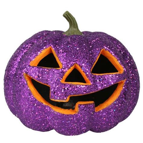 Pumpkin Purple Glitter Flashing Light Halloween 2499 With Free