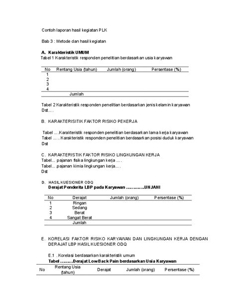 Betapa tidak, bagi mereka yang memasuki mata kuliah metodologi penelitian ataupun mata kuliah yang sudah membahas proposal penelitian pasti oleh dosen pengampu disuruh membuat. (DOC) Contoh laporan hasil kegiatan PLK Bab 3 : Metode dan ...