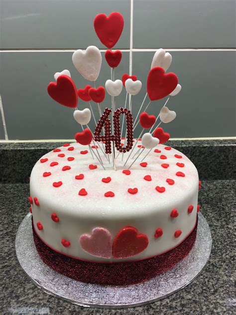 Ruby 40th anniversary cake topper cake bunting cake flags etsy uk – Artofit