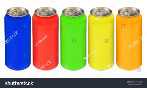 Aluminum Cans Different Color Isolated On Stock Photo 159797258