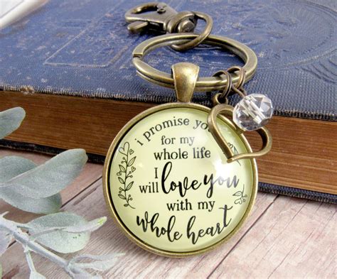 What should i gift to my husband on anniversary. Love My Wife Keychain I Promise You For My Whole Life To ...