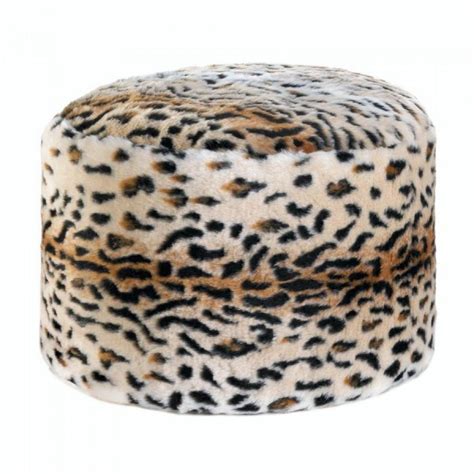 snow leopard fuzzy pouf with images snow leopard pouf ottoman pouf