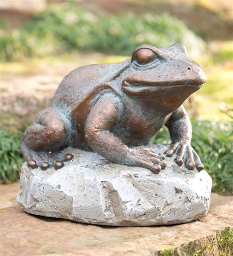 Large Frog On Stone Statue Garden Statuaryverified Buyer Stone