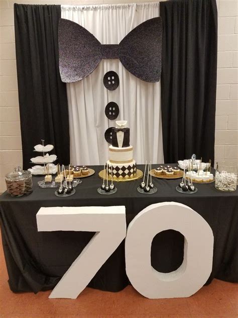 Tuxedo Birthday Theme Elegant Birthday Party 70th Birthday Parties