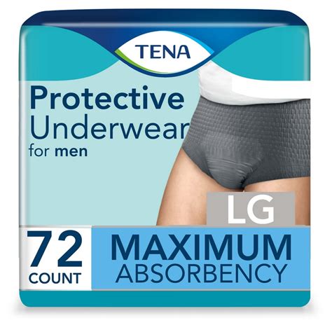 Tena Proskin Incontinence Underwear For Men Maximum Absorbency Large 72 Ct