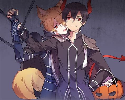 Kirito Eugeo And Quinella Sword Art Online And 1 More Drawn By