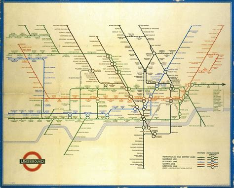 London Underground Map 1940 London Underground Map London