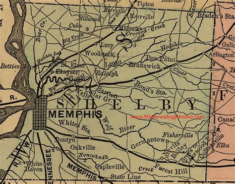 Shelby County Tennessee 1888 Map Shelby County Tennessee Map Tennessee