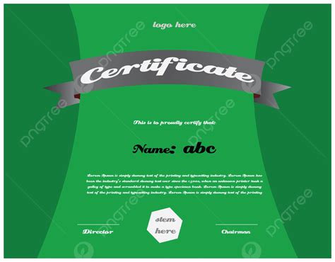 شهادة إنجاز لأية شركة ذات شعار معتمد باللون الأخضر المتجه قالب تحميل