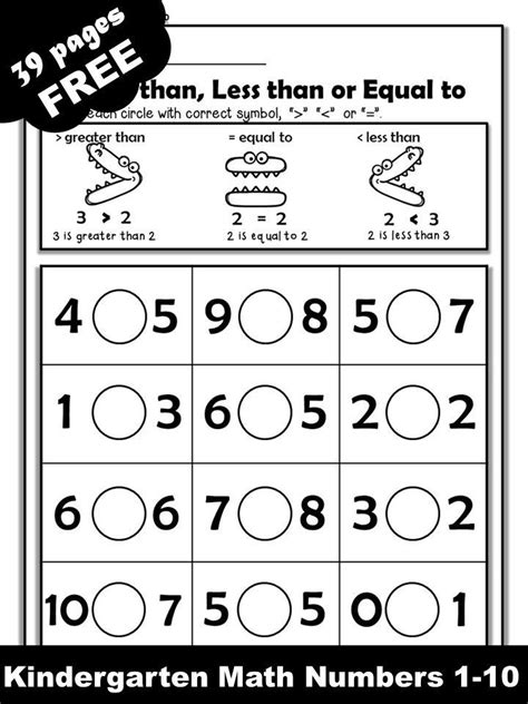 Distance Learning Free Kindergarten Math Numbers 1 10 Bundle