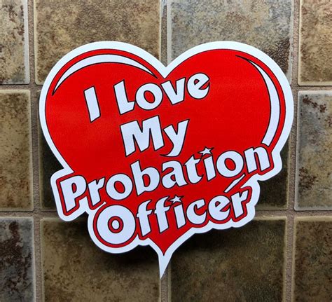 i love my probation officer sticker funny vinyl window decal etsy