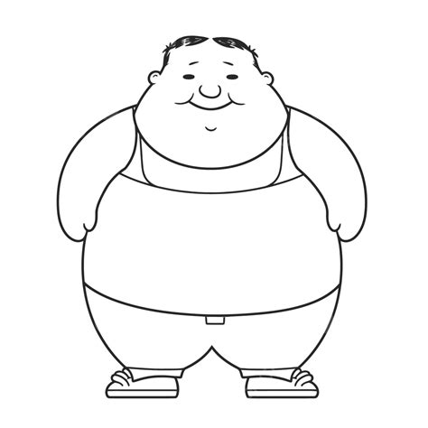Fat Clipart Black And White