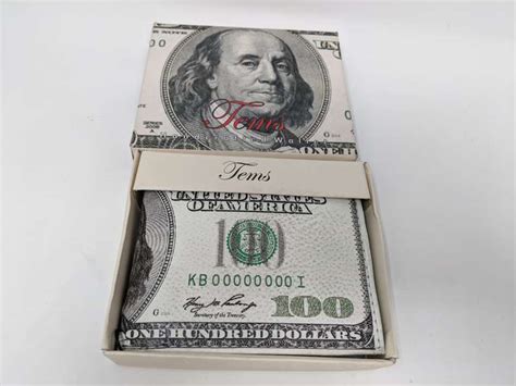 Tems Handcrafted Bi Fold Novelty Wallet 100 Dollar Bill Dutch Goat
