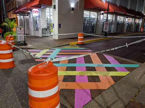 East Moco Rainbow Crosswalk Painted In Downtown Silver Spring