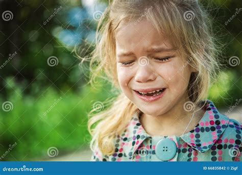 Sad Little Girl Crying Stock Photo Image Of Beauty Cries 66835842