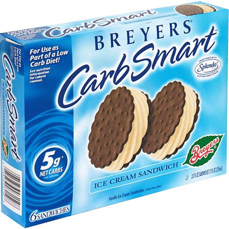 Breyers Carb Smart Ice Cream Sandwiches Vanilla Sandwiches And Bars