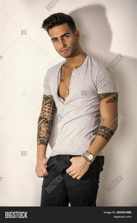 Handsome Tattooed Image And Photo Free Trial Bigstock