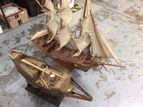 Lot 2713 Collection Of 3 Scratch Built Model Boats