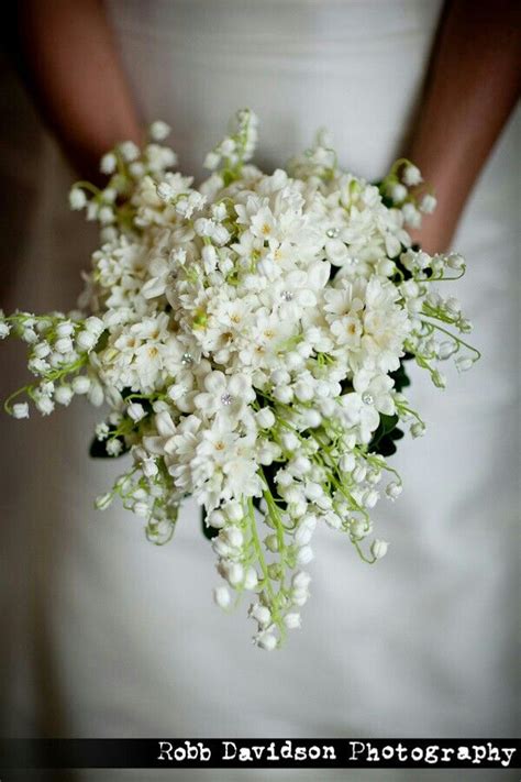 Perfect And Petite Teardropshield Bouquet Of Lily Of The Valley White