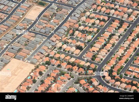 Suburbia In The Usa Suburban Neighborhoods In Las Vegas Nevada Stock