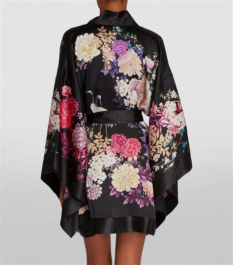 Meng Silk Floral Short Kimono Harrods Us