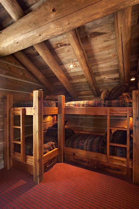 Cabin Bunk Beds Bunk House Bedroom Loft Bedroom Interior Bedroom