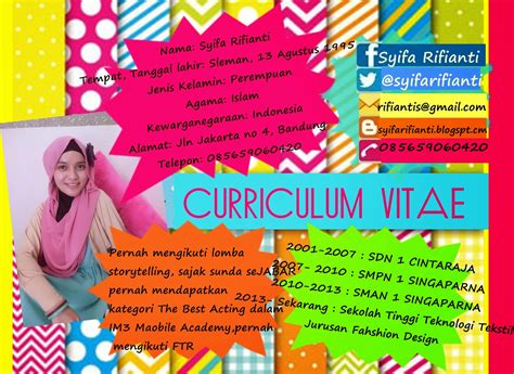 Maybe you would like to learn more about one of these? Contoh CV kreatif - Syifa Rifianti