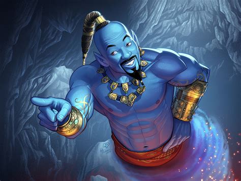 Fan Art Of Will Smith As The Genie Aladdin By Kyle Petchock On Dribbble