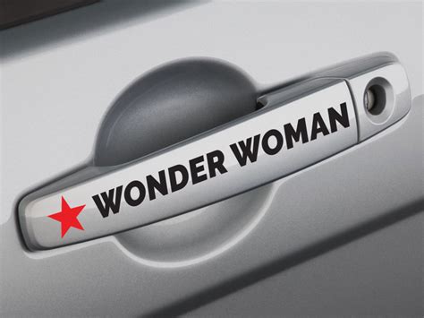 Fun Stickers Wonder Woman Car Decals X 2 Etsy