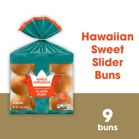 Kings Hawaiian Pre Sliced Slider Buns Original Hawaiian Sweet Buns 9