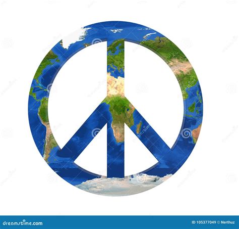 World Peace Symbol Isolated Stock Illustration Illustration Of Earth
