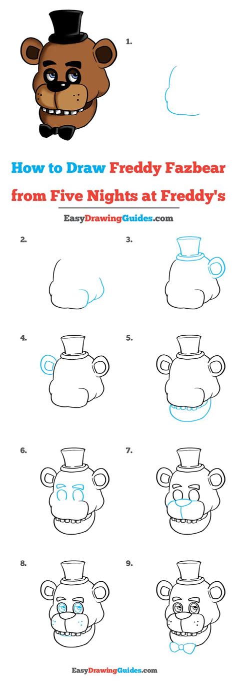 How To Draw A Teddy Bear From Five Nights At Freddys Step By Step
