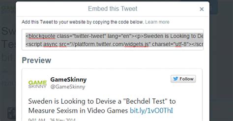 How To Embed A Tweet Into An Article With Html