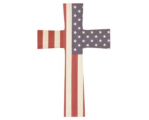 Top 60 Silhouette Of A American Flag Cross Stock Photos Pictures And