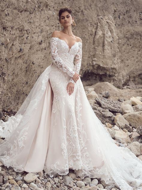 Long Sleeve Off The Shoulder Lace Wedding Dress Viola By Sottero And Midgley In 2022 Wedding