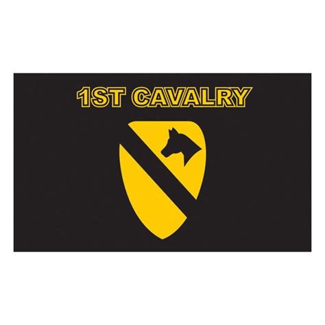 1st Cavalry Division Black 3x5 Flag Meachs Military Memorabilia