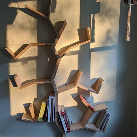 Tree Bookshelf Handmade Wood Bookshelf Home Decor Bookshelf Etsy
