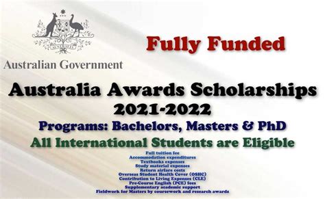 Australia Awards Scholarships 2021 Announced Fully Funded For