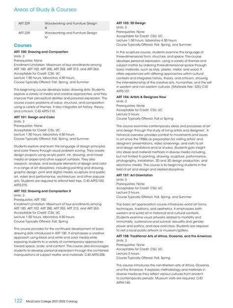 Miracosta College 2021 2022 Catalog Miracosta College Page 122 Flip Pdf Online Pubhtml5