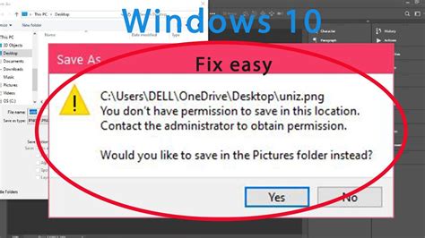 How To Fix You Don T Have Permission To Save In This Location On Windows Youtube