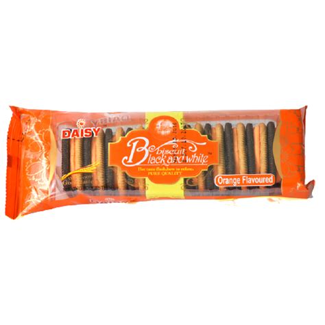 Daisy Black And White Biscuits Orange 130g Tfs Wholesalers