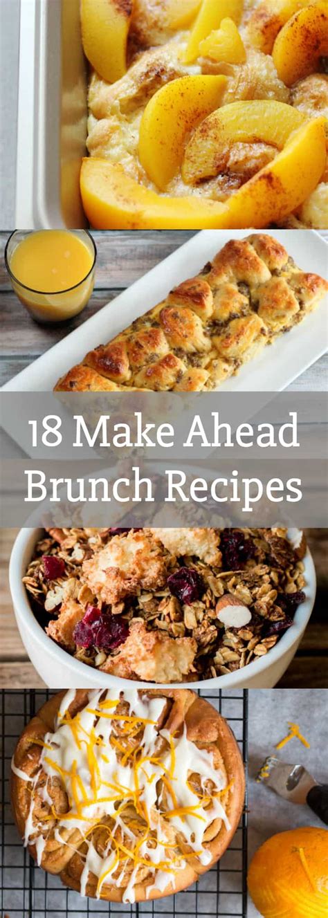 18 Make Ahead Brunch Recipes Breakfast Food Recipes