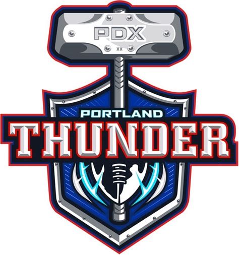 Portland Thunder Logo Primary Logo Arena Football League Arena Fl