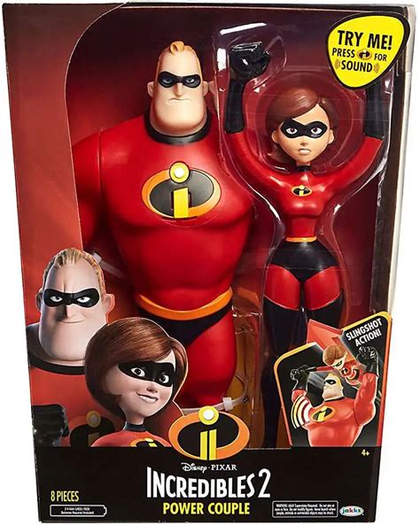 other action figures incredible and elastigirl new disney pixar incredibles 2 the ultimate team mr