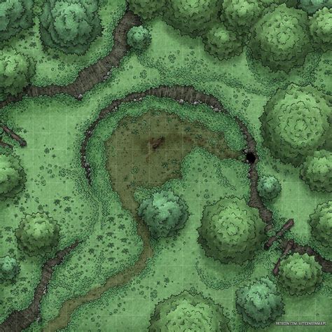 Woodland Den Battle Map 20x20 Free Version By Afternoonmaps Forest