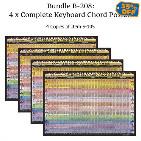 Complete Piano Chord Chart Four Copies Roedy Black